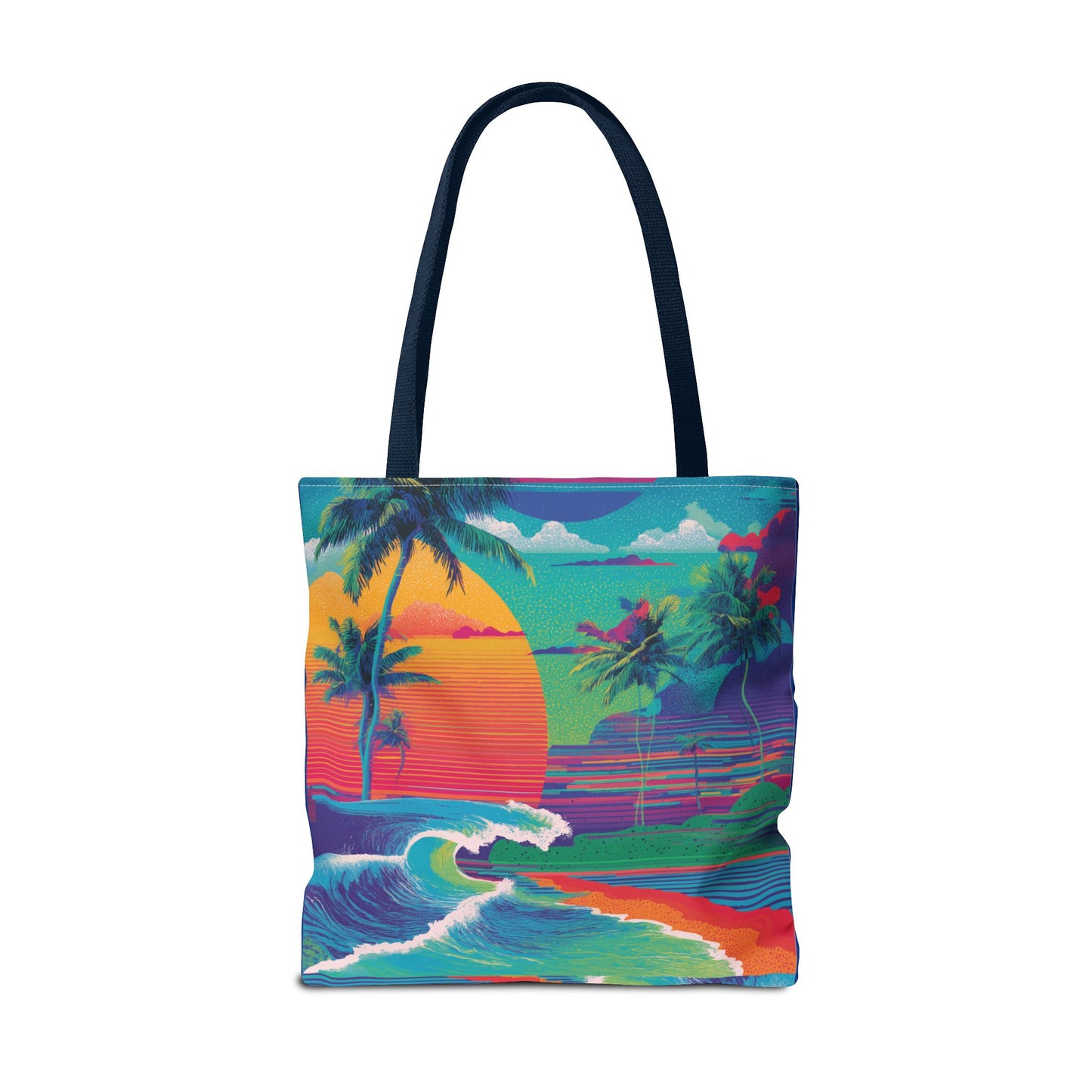 Neon Hawaii Surf Tribe Tote Bag Vinyl Beach Bag