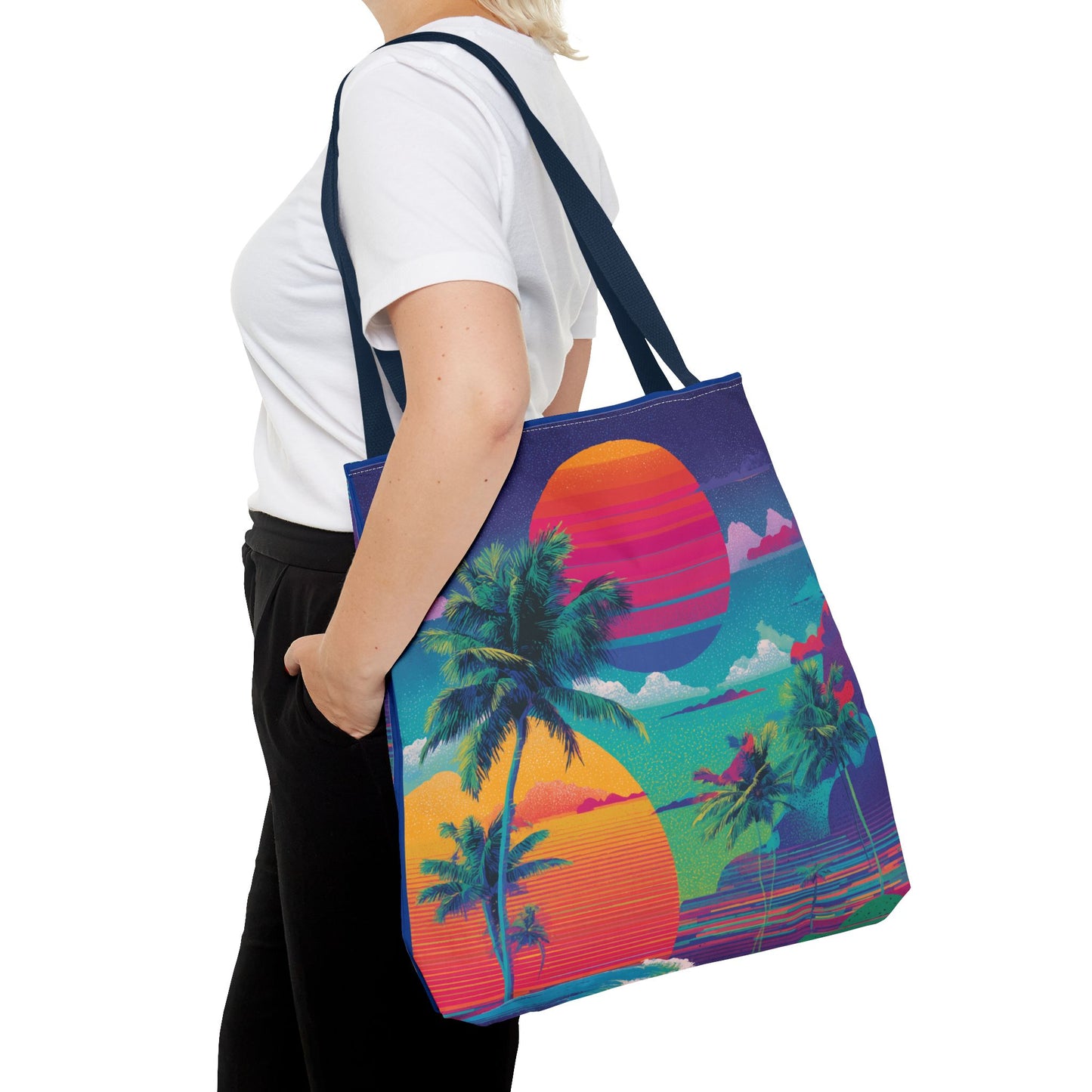 Neon Hawaii Surf Tribe Tote Bag Vinyl Beach Bag