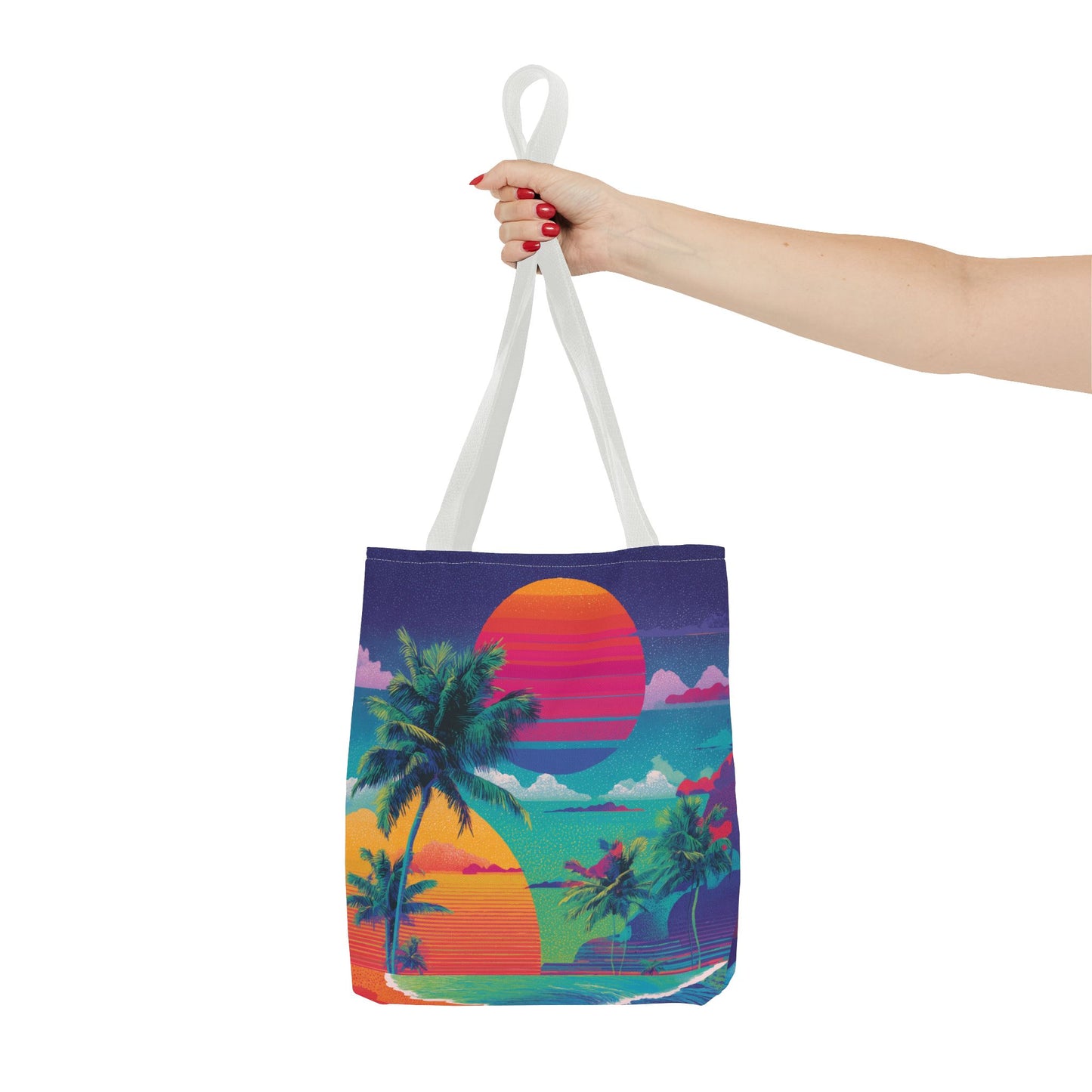 Neon Hawaii Surf Tribe Tote Bag Vinyl Beach Bag