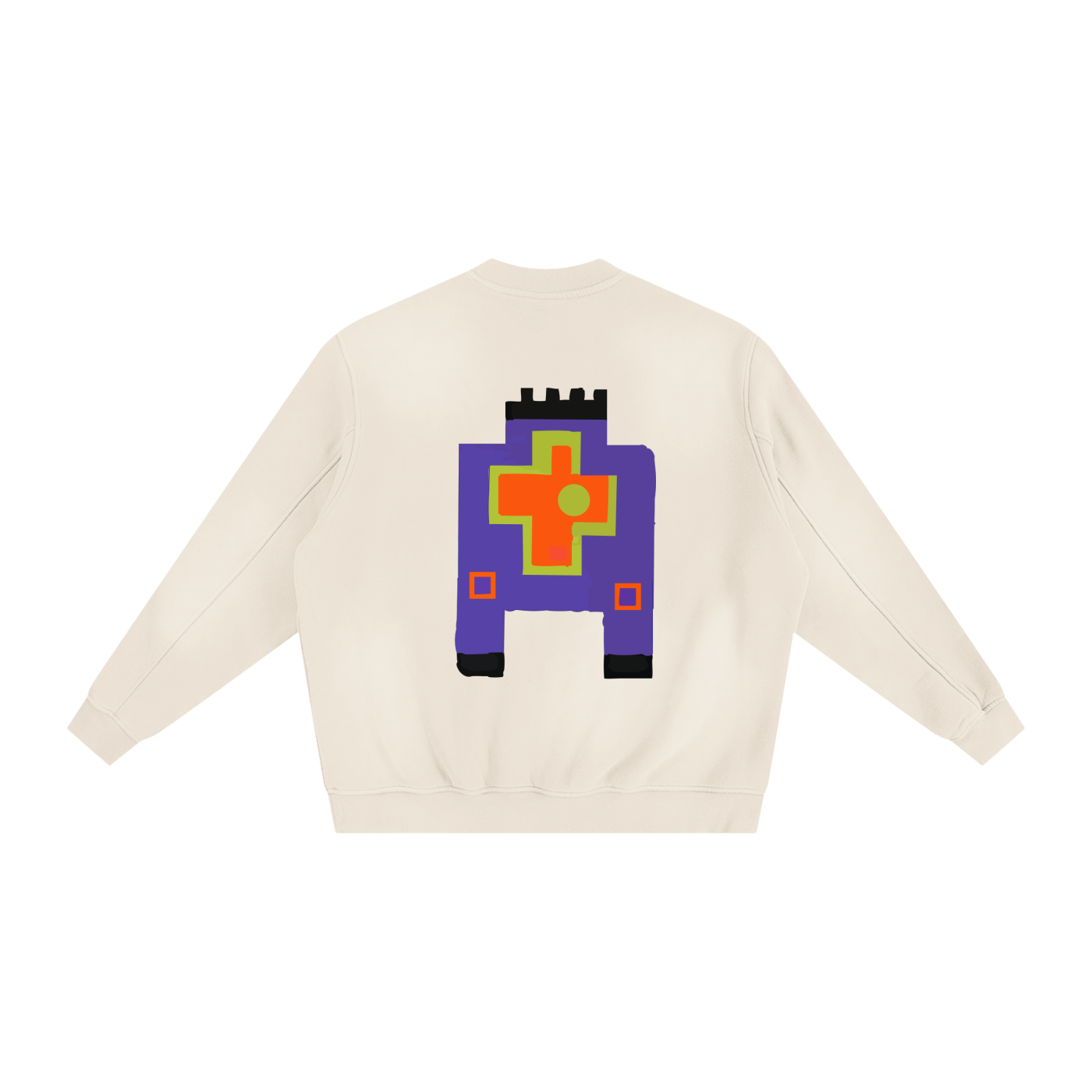 White RR93 Fleeced Sweatshirt