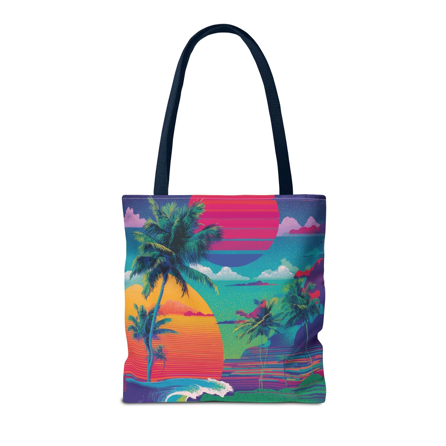 Neon Hawaii Surf Tribe Tote Bag Vinyl Beach Bag