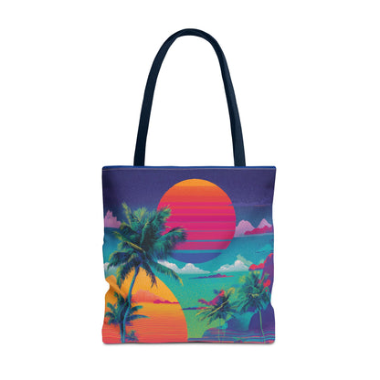 Neon Hawaii Surf Tribe Tote Bag Vinyl Beach Bag
