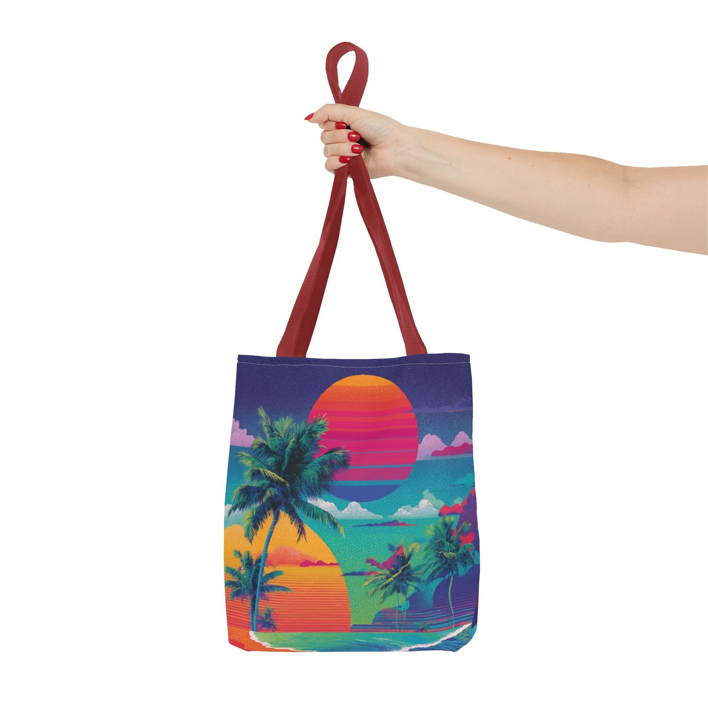 Neon Hawaii Surf Tribe Tote Bag Vinyl Beach Bag