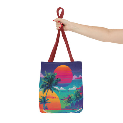Neon Hawaii Surf Tribe Tote Bag Vinyl Beach Bag