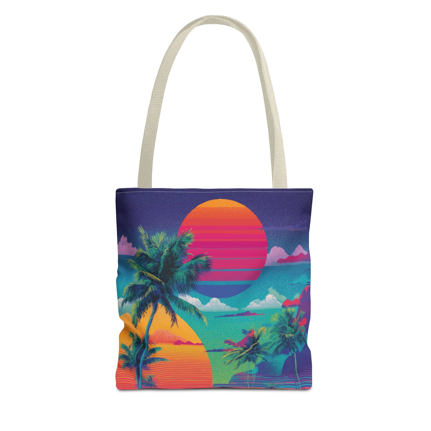 Neon Hawaii Surf Tribe Tote Bag Vinyl Beach Bag