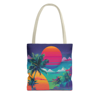 Neon Hawaii Surf Tribe Tote Bag Vinyl Beach Bag