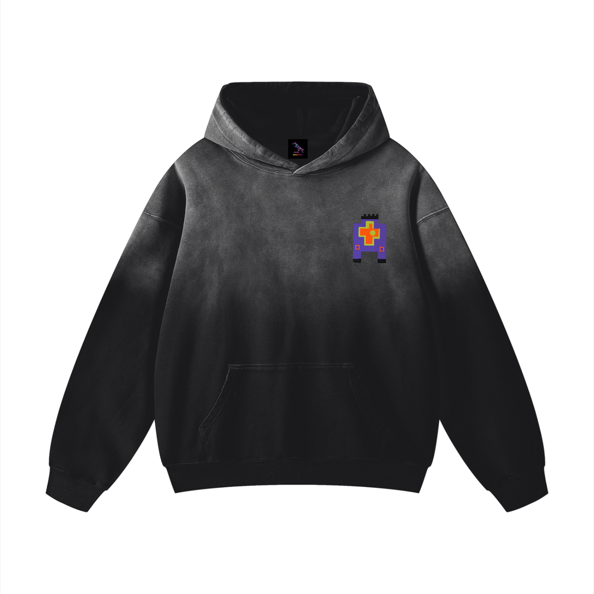 Neon Tribal Sunfade Oversized Hoodie