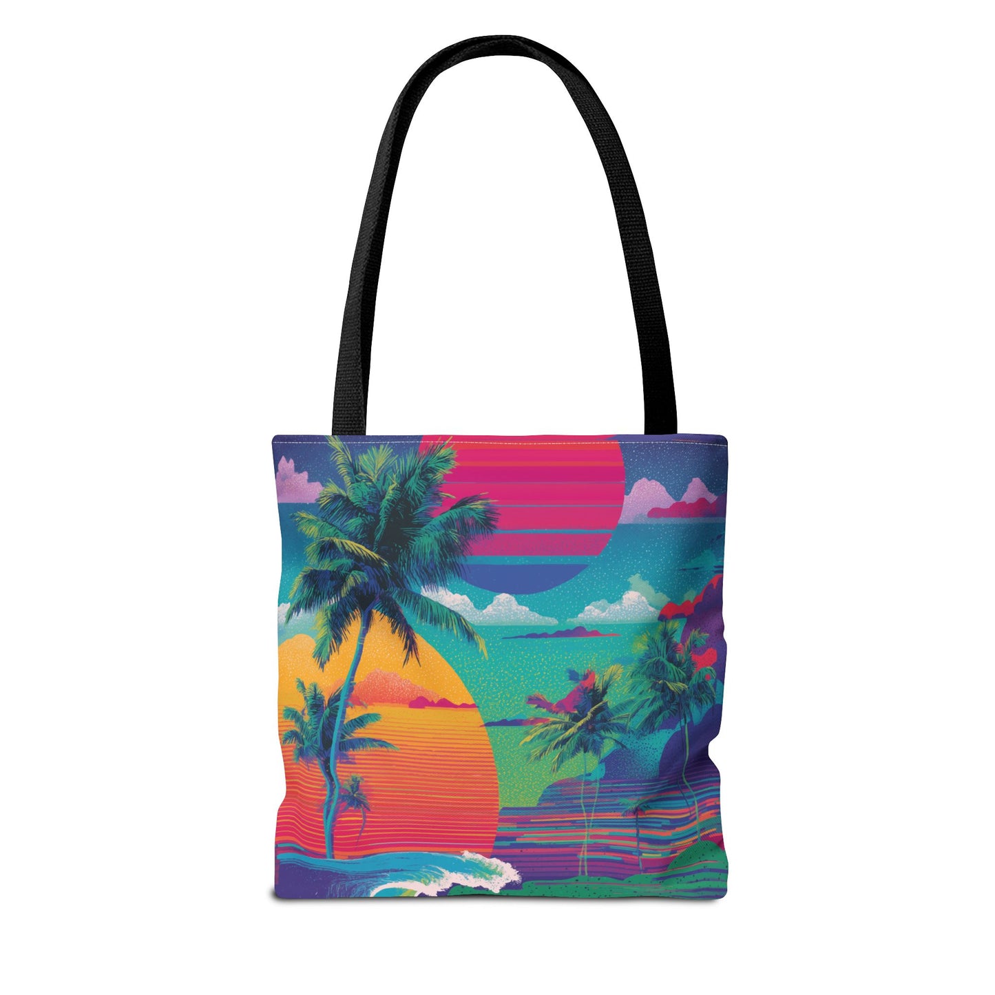 Neon Hawaii Surf Tribe Tote Bag Vinyl Beach Bag