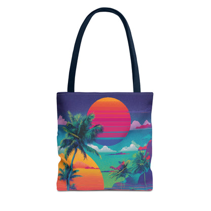 Neon Hawaii Surf Tribe Tote Bag Vinyl Beach Bag