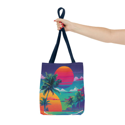 Neon Hawaii Surf Tribe Tote Bag Vinyl Beach Bag