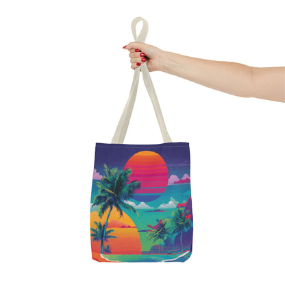 Neon Hawaii Surf Tribe Tote Bag Vinyl Beach Bag