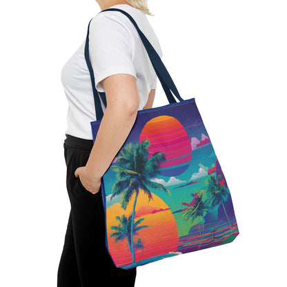 Neon Hawaii Surf Tribe Tote Bag Vinyl Beach Bag