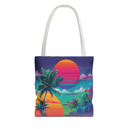 Neon Hawaii Surf Tribe Tote Bag Vinyl Beach Bag