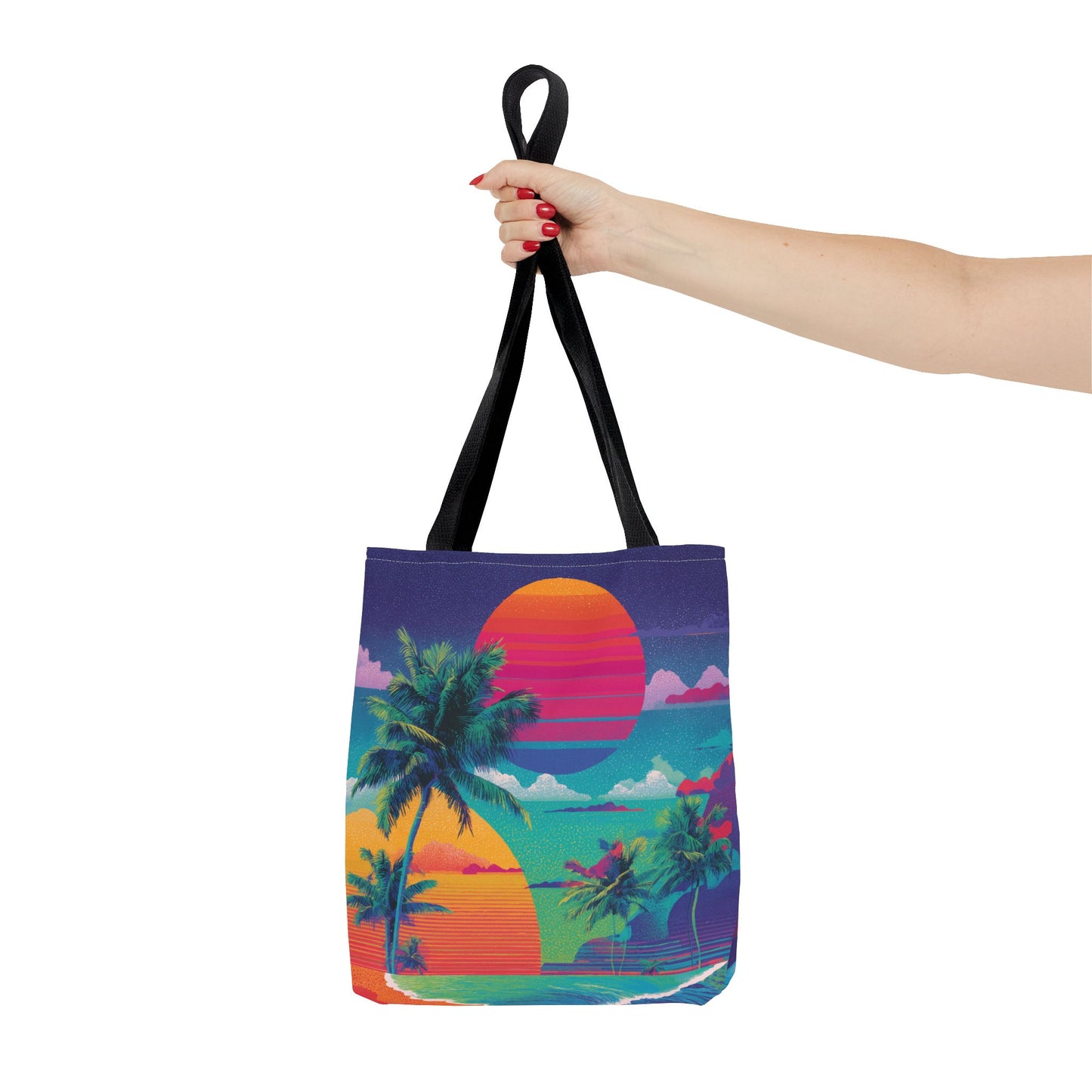 Neon Hawaii Surf Tribe Tote Bag Vinyl Beach Bag