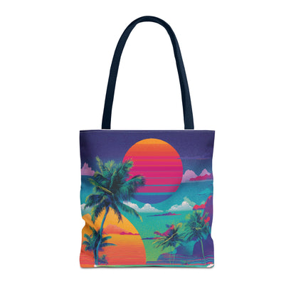 Neon Hawaii Surf Tribe Tote Bag Vinyl Beach Bag