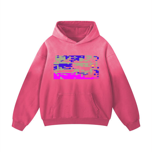 Pixel Pink RR Oversized Hoodie