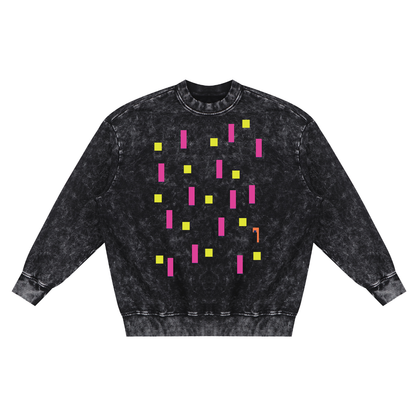 Snow Washed Hand-Frayed Sweatshirt