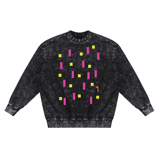 Snow Washed Hand-Frayed Sweatshirt
